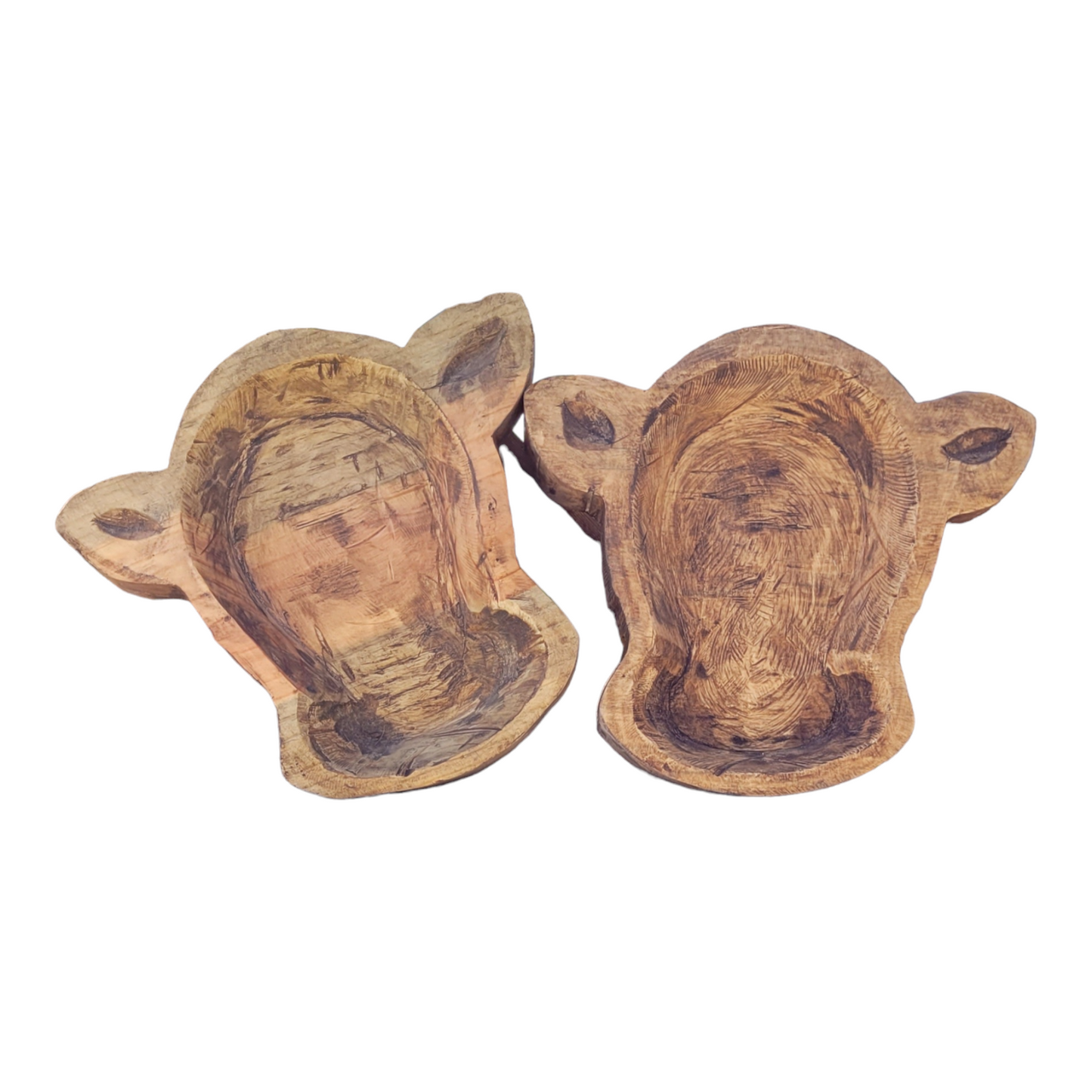 Cow Head Wooden Bowl